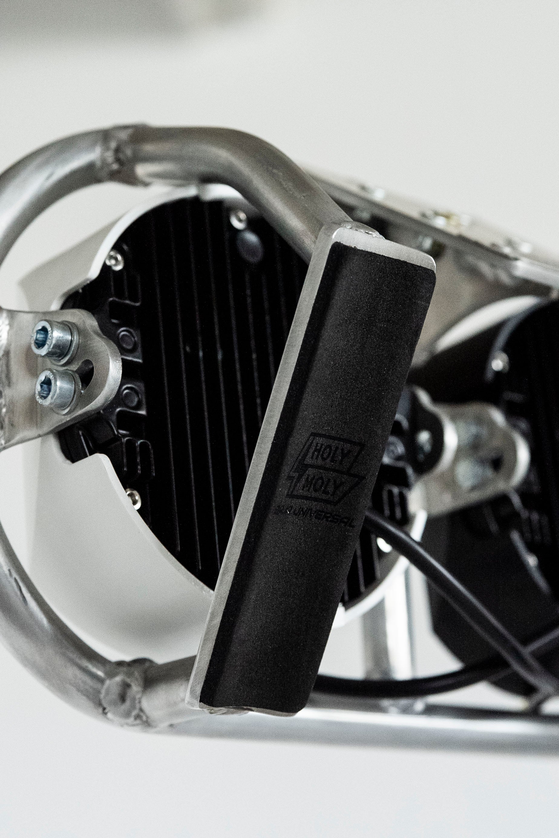 Brushed aluminium Baja universal headlight