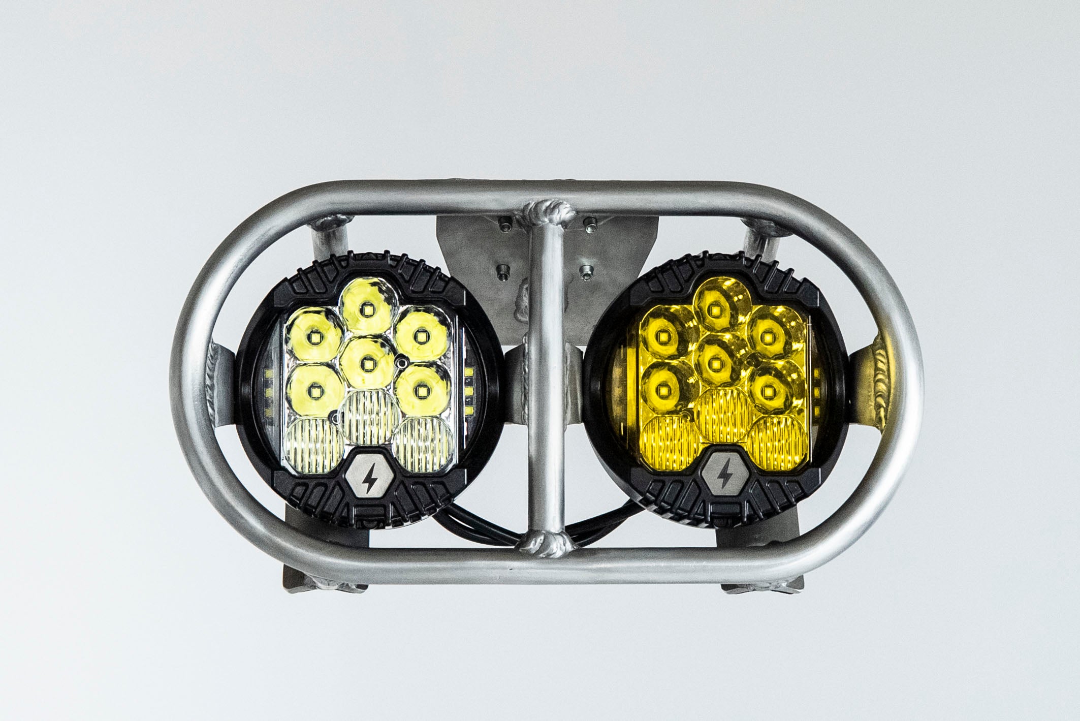 Brushed aluminium Baja universal headlight