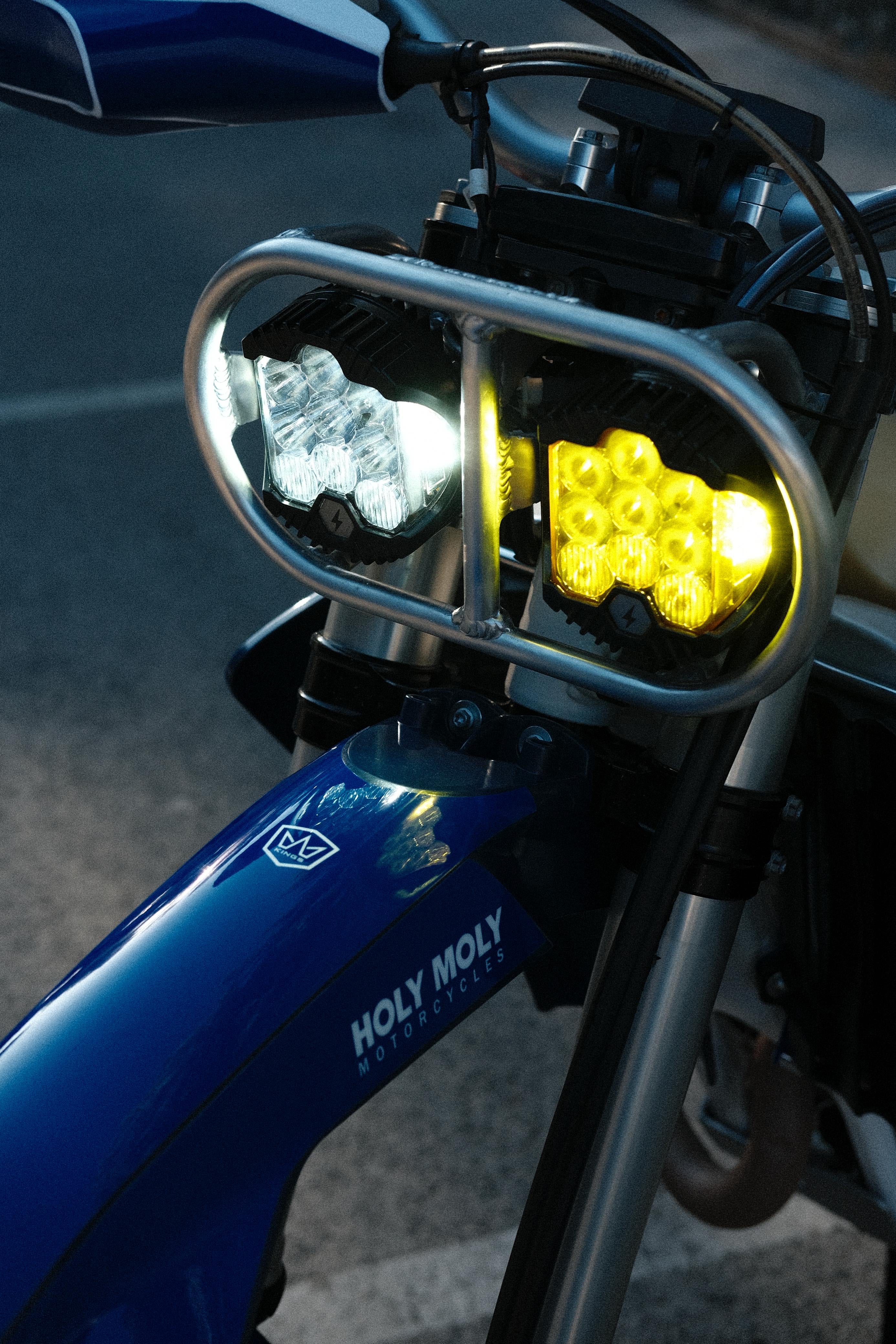 Black powder coated Baja universal headlight