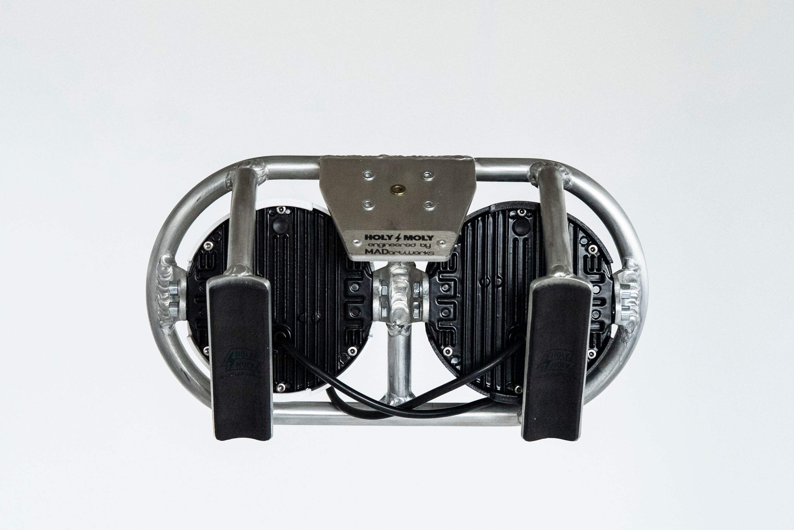 Brushed aluminium Baja universal headlight