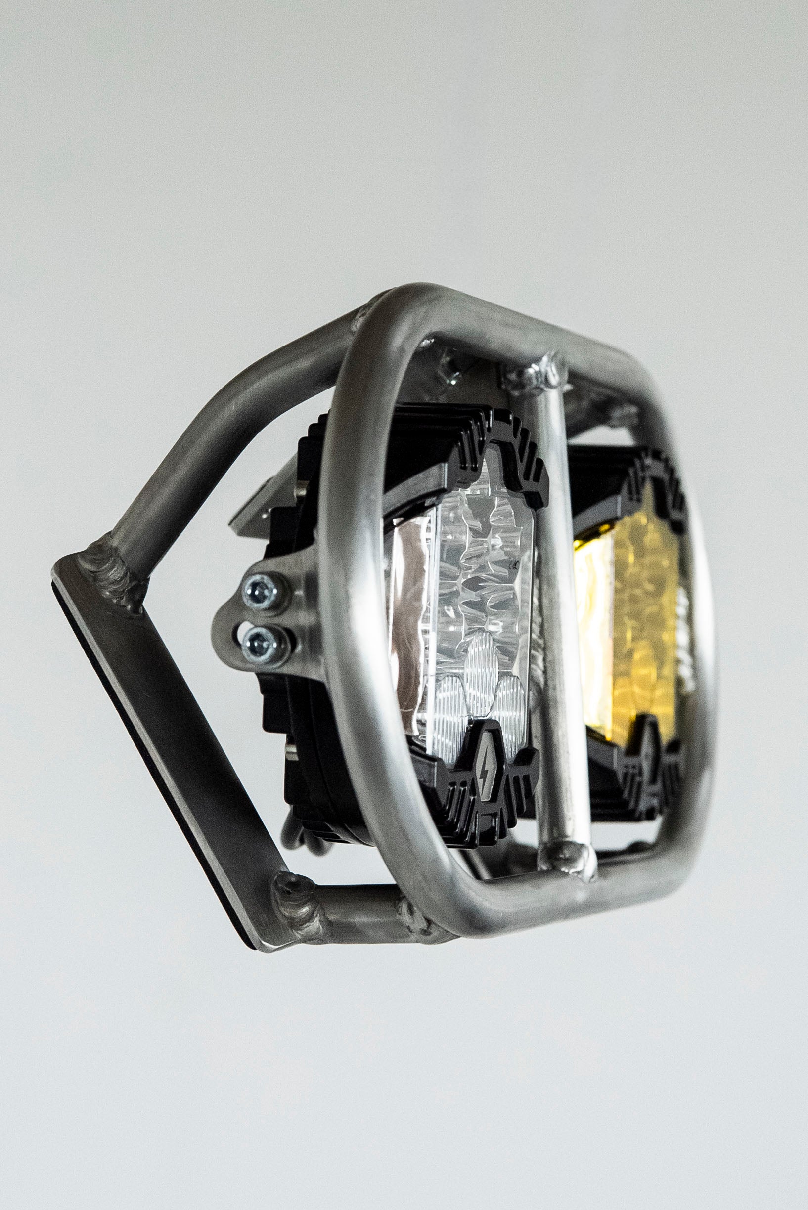 Brushed aluminium Baja universal headlight