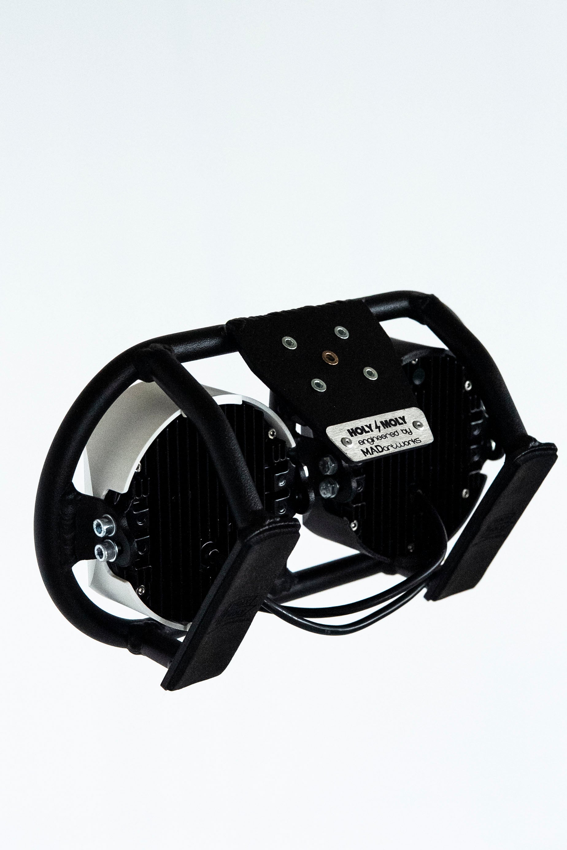 Black powder coated Baja universal headlight