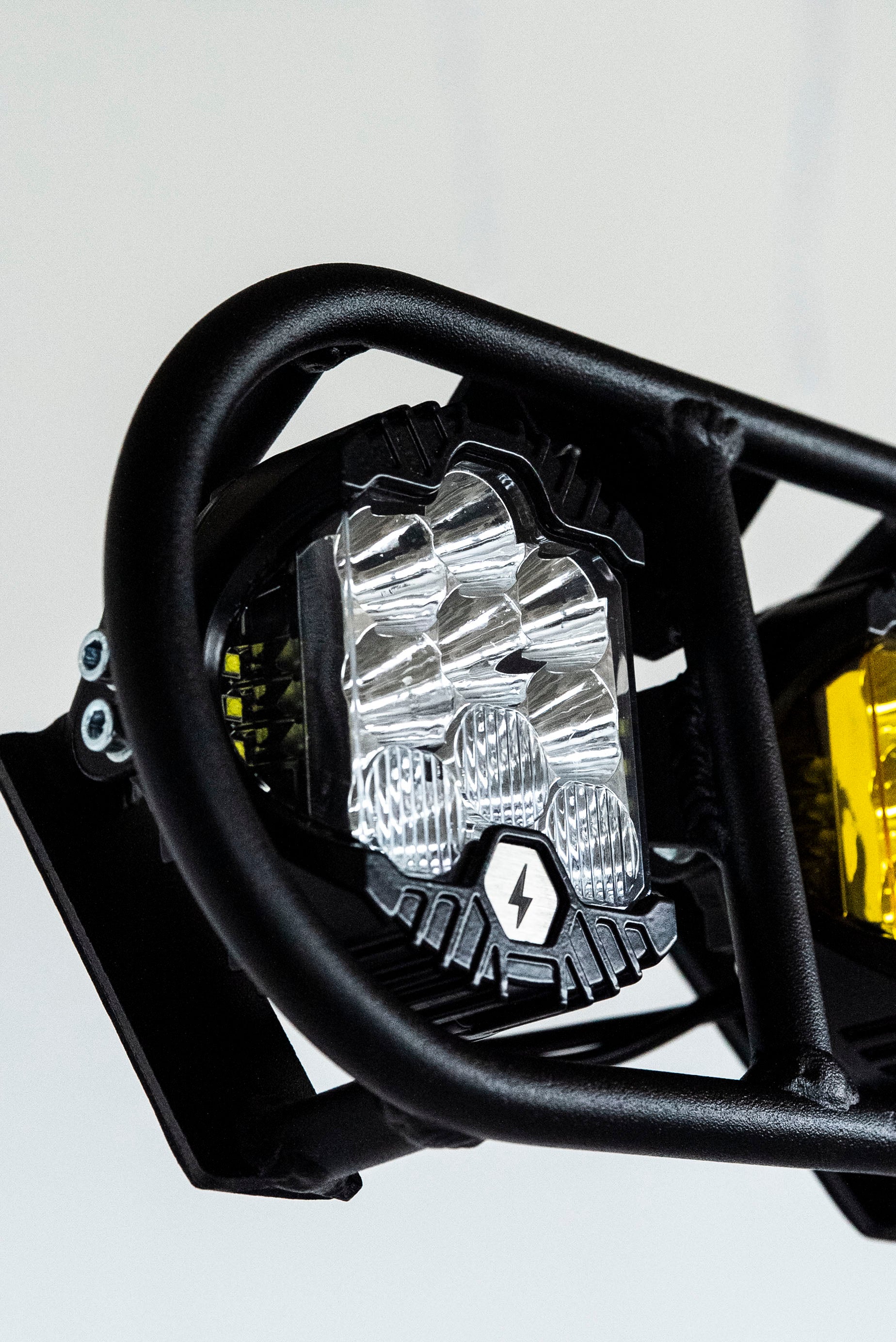 Black powder coated Baja universal headlight