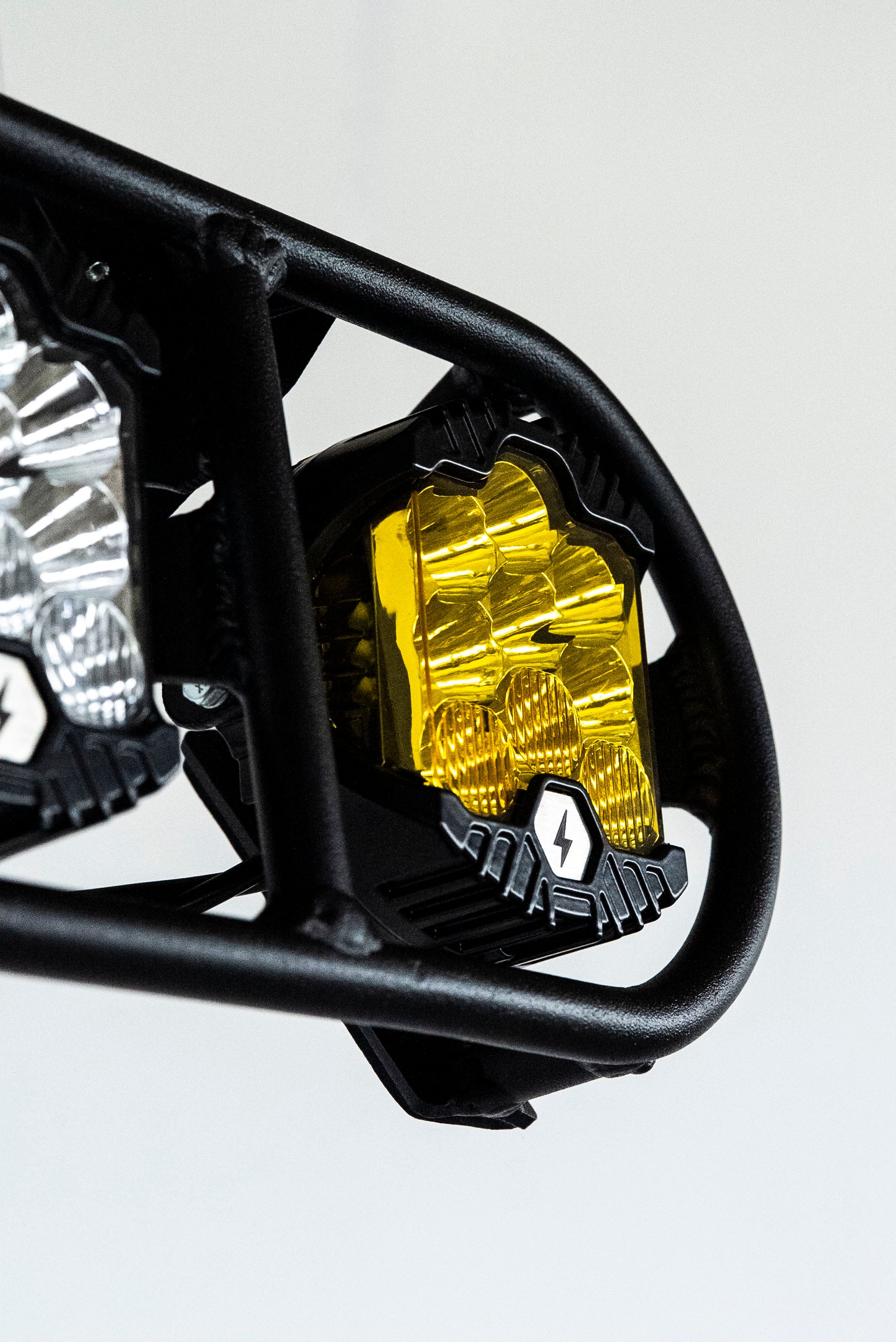 Black powder coated Baja universal headlight